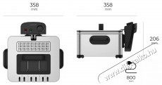 HOME DF-G360SS Deep Fry Max Fritőz Konyhai termékek - Konyhai kisgép (sütés / főzés / hűtés / ételkészítés) - Olajsütő - 503862