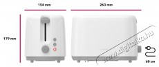 HOME TO-A150W Simply Toast Konyhai termékek - Konyhai kisgép (sütés / főzés / hűtés / ételkészítés) - Kenyérpirító - 504756