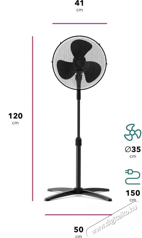 HOME FN-C30 Glade Breeze Black H&aacute;ztart&aacute;s / Otthon / K&uuml;lt&eacute;r - Ventil&aacute;tor / L&eacute;gkondicion&aacute;l&oacute; - &Aacute;ll&oacute; / padl&oacute; ventil&aacute;tor - 511975