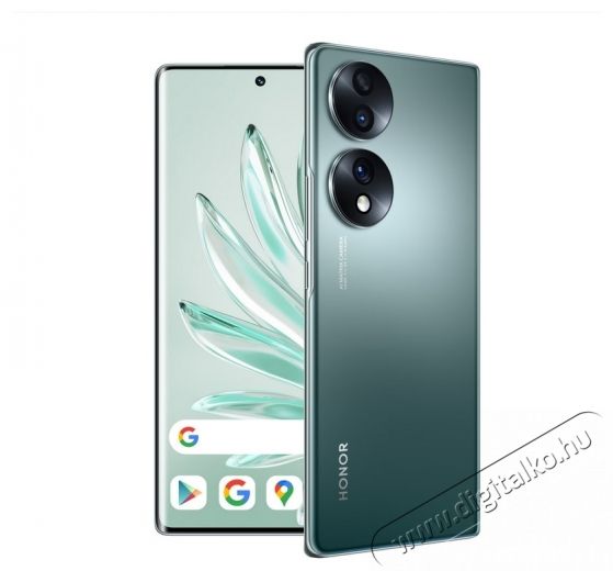 Honor 70 5G Mobiltelefon, K&aacute;rtyaf&uuml;ggetlen, 8GB RAM, 128GB, Dual SIM, Smaragdz&ouml;ld Mobil / Kommunik&aacute;ci&oacute; / Smart - Okostelefon - Android - 533506