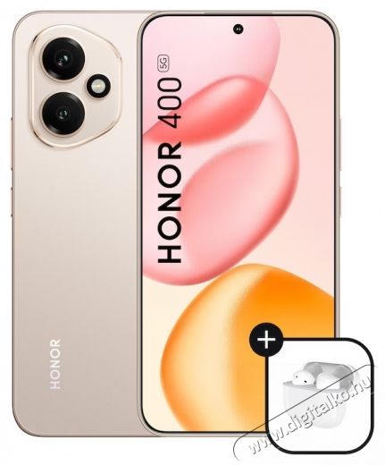 Honor 400 Mobiltelefon, Dual SIM, 8 GB RAM, 512 GB ROM, Homokarany + HONOR Choice Earbuds X7e Active f&uuml;lhallgat&oacute; Mobil / Kommunik&aacute;ci&oacute; / Smart - Okostelefon - Android - 533508