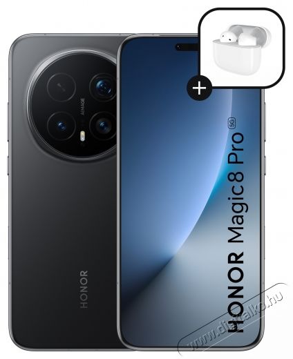 Honor Magic 8 Pro mobiltelefon, Dual SIM, 12GB RAM, 512GB, Fekete + Honor Choice Earbuds X7e Active f&uuml;lhallgat&oacute; Mobil / Kommunik&aacute;ci&oacute; / Smart - Okostelefon - Android - 533501