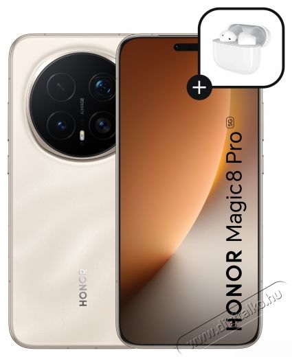 Honor Magic 8 Pro mobiltelefon, Dual SIM, 12GB RAM, 512GB, Sunrise Gold + Honor Choice Earbuds X7e Active f&uuml;lhallgat&oacute; Mobil / Kommunik&aacute;ci&oacute; / Smart - Okostelefon - Android - 533500