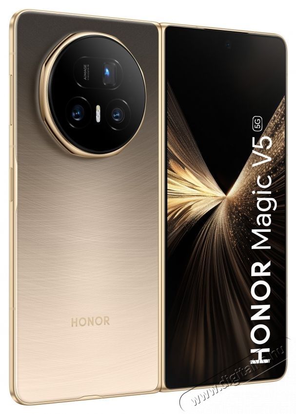 Honor Magic V5 Mobiltelefon, Dual SIM, 16 GB RAM, 512 GB, 5G, Arany + HONOR Choice f&uuml;lhallgat&oacute;, fekete Mobil / Kommunik&aacute;ci&oacute; / Smart - Okostelefon - Android - 533497
