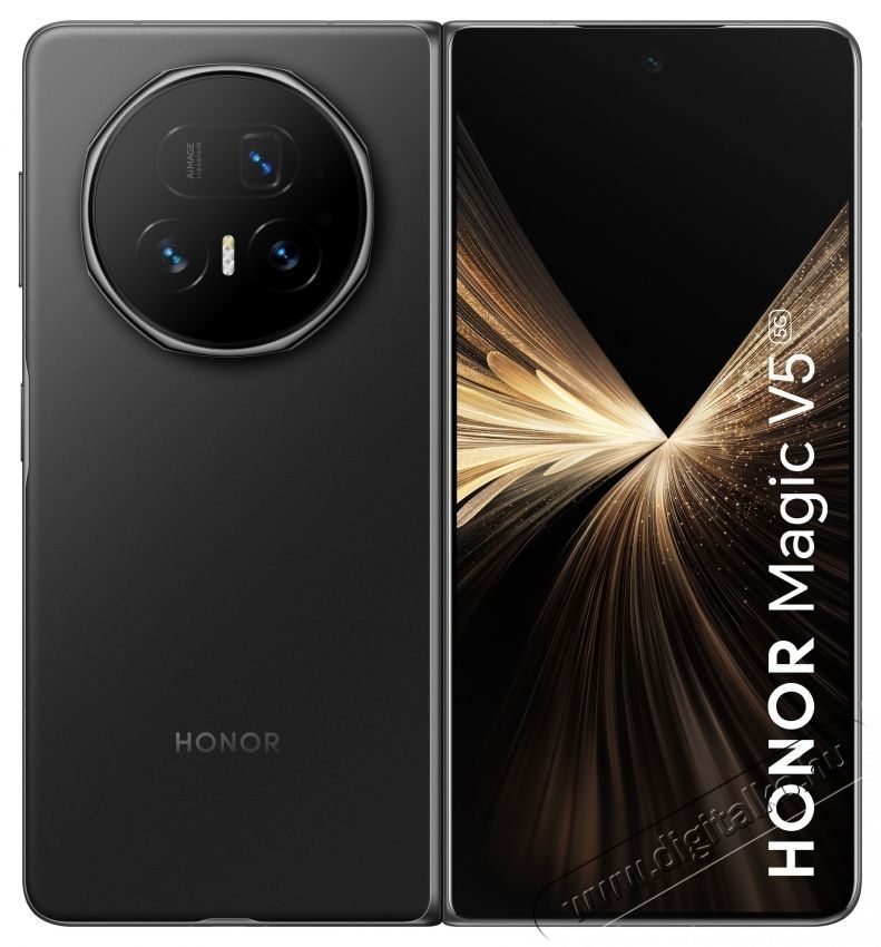 Honor Magic V5 Mobiltelefon, Dual SIM, 16 GB RAM, 512 GB, 5G, Fekete + HONOR Choice f&uuml;lhallgat&oacute;, fekete Mobil / Kommunik&aacute;ci&oacute; / Smart - Okostelefon - Android - 533499