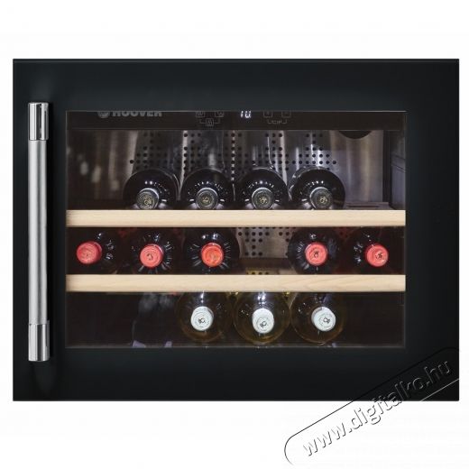 Hoover HWCB 45 Be&eacute;p&iacute;thető borhűtő, 18 &uuml;veg, 55 L, G energiaoszt&aacute;ly, 45 cm, Fekete Konyhai term&eacute;kek - Hűtő, fagyaszt&oacute; (be&eacute;p&iacute;thető) - Borhűtő - 533512