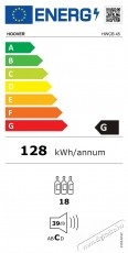 Hoover HWCB 45 Be&eacute;p&iacute;thető borhűtő, 18 &uuml;veg, 55 L, G energiaoszt&aacute;ly, 45 cm, Fekete Konyhai term&eacute;kek - Hűtő, fagyaszt&oacute; (be&eacute;p&iacute;thető) - Borhűtő - 533512
