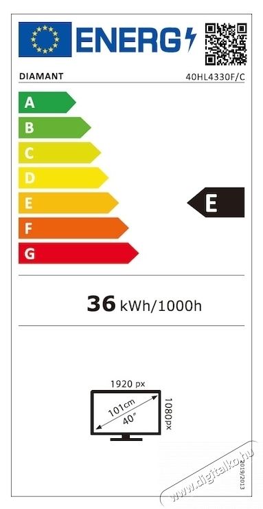 Horizon Diamant 40HL4330F/C Smart LED Telev&iacute;zi&oacute;, 101 cm, Full HD, CI+ slot, Personal Video Recorder, miraOS, E energiaoszt&aacute;ly, fekete Telev&iacute;zi&oacute;k - LED telev&iacute;zi&oacute; - 1080p Full HD felbont&aacute;s&uacute; - 535313