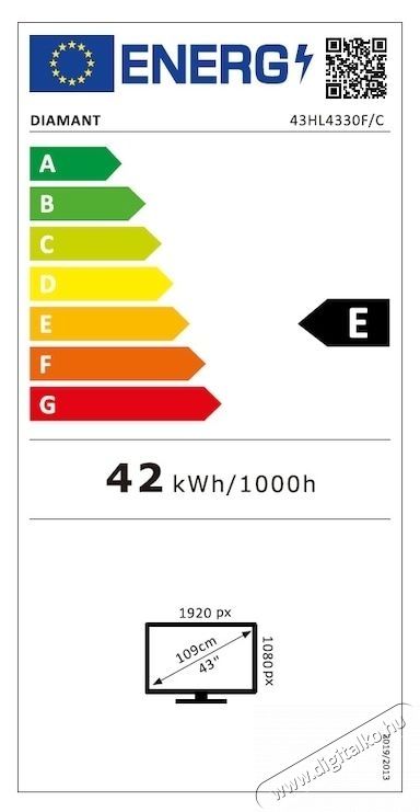 Horizon 43HL4330F/C LED Telev&iacute;zi&oacute;, 109 cm, Smart, Full HD, E energiaoszt&aacute;ly Telev&iacute;zi&oacute;k - LED telev&iacute;zi&oacute; - 1080p Full HD felbont&aacute;s&uacute; - 535318