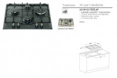 Hotpoint Ariston PC 640 T (AN) R /HA Gázfőzőlap Konyhai termékek - Sütő-főzőlap, tűzhely (beépíthető) - Gázfőzőlap (beépíthető) - 268165