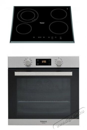 Hotpoint Ariston FA3 841 H IX HA + KRC 641 D B beépíthető szett Konyhai termékek - Sütő-főzőlap, tűzhely (beépíthető) - Sütő-főzőlap szett (beépíthető) - 347726