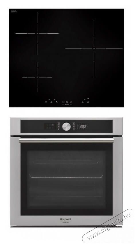 Hotpoint Ariston FI4 854 P IX HA + KIA 630 M C beépíthető szett Konyhai termékek - Sütő-főzőlap, tűzhely (beépíthető) - Sütő-főzőlap szett (beépíthető) - 347722