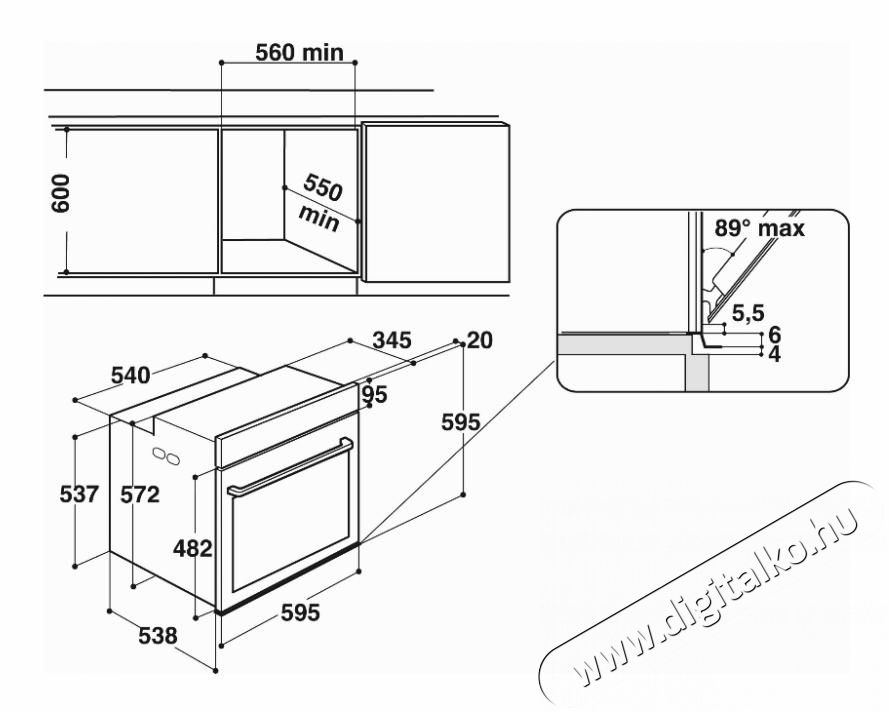Hotpoint Ariston FI9 891 SP IX HA beépíthető sütő Konyhai termékek - Sütő-főzőlap, tűzhely (beépíthető) - Sütő (beépíthető) - 345070