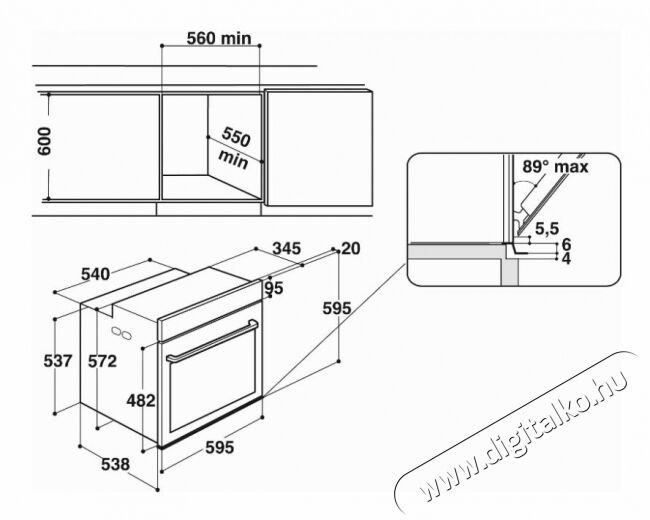 Hotpoint Ariston FI9 891 SP IX HA beépíthető sütő Konyhai termékek - Sütő-főzőlap, tűzhely (beépíthető) - Sütő (beépíthető) - 345070