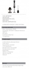 Hotpoint Ariston HB 0703 AX0 Kézi botmixer Konyhai termékek - Konyhai kisgép (előkészítés / feldolgozás) - Botmixer - 281063
