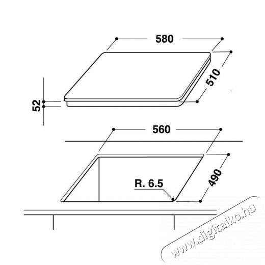 Hotpoint Ariston KIS 641 F B beépíthető indukciós főzőlap Konyhai termékek - Sütő-főzőlap, tűzhely (beépíthető) - Indukciós főzőlap (beépíthető) - 361513