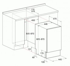 Hotpoint Ariston LSTB 6B019 EU mosogatógép Konyhai termékek - Mosogatógép - Keskeny (45cm-ig) beépíthető mosogatógép - 288335
