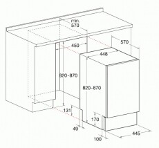 Hotpoint Ariston LSTF 9H115 C EU mosogatógép Konyhai termékek - Mosogatógép - Keskeny (45cm-ig) beépíthető mosogatógép - 288334