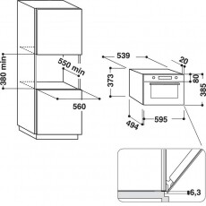 Hotpoint Ariston MD 764 DS HA Beépíthető mikrohullámú sütő Konyhai termékek - Mikrohullámú sütő - Mikrohullámú sütő (beépíthető) - 361514