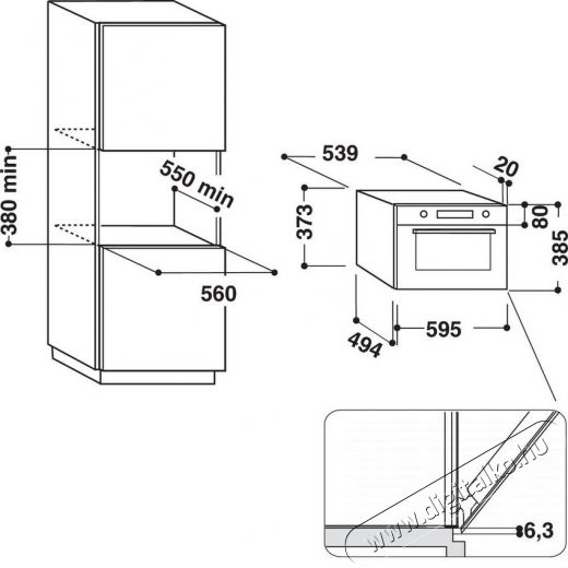 Hotpoint Ariston MD 764 DS HA Beépíthető mikrohullámú sütő Konyhai termékek - Mikrohullámú sütő - Mikrohullámú sütő (beépíthető) - 361514