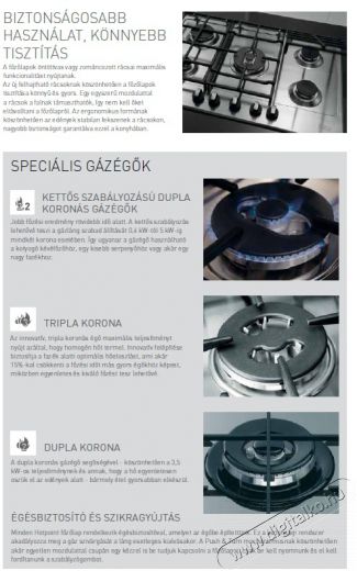 Hotpoint Ariston PH 960MST (AN) R/HA Gáz főzőlap Konyhai termékek - Sütő-főzőlap, tűzhely (beépíthető) - Gázfőzőlap (beépíthető) - 281191