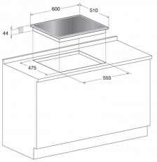 Hotpoint Ariston TQG 641 HA(DS) Gázfőzőlap Konyhai termékek - Sütő-főzőlap, tűzhely (beépíthető) - Gázfőzőlap (beépíthető) - 361519