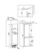 Hotpoint Ariston BCB 7525 E C AAA O3 alulfagyasztós hűtőszekrény Konyhai termékek - Hűtő, fagyasztó (beépíthető) - Alulfagyasztós kombinált hűtő - 347399