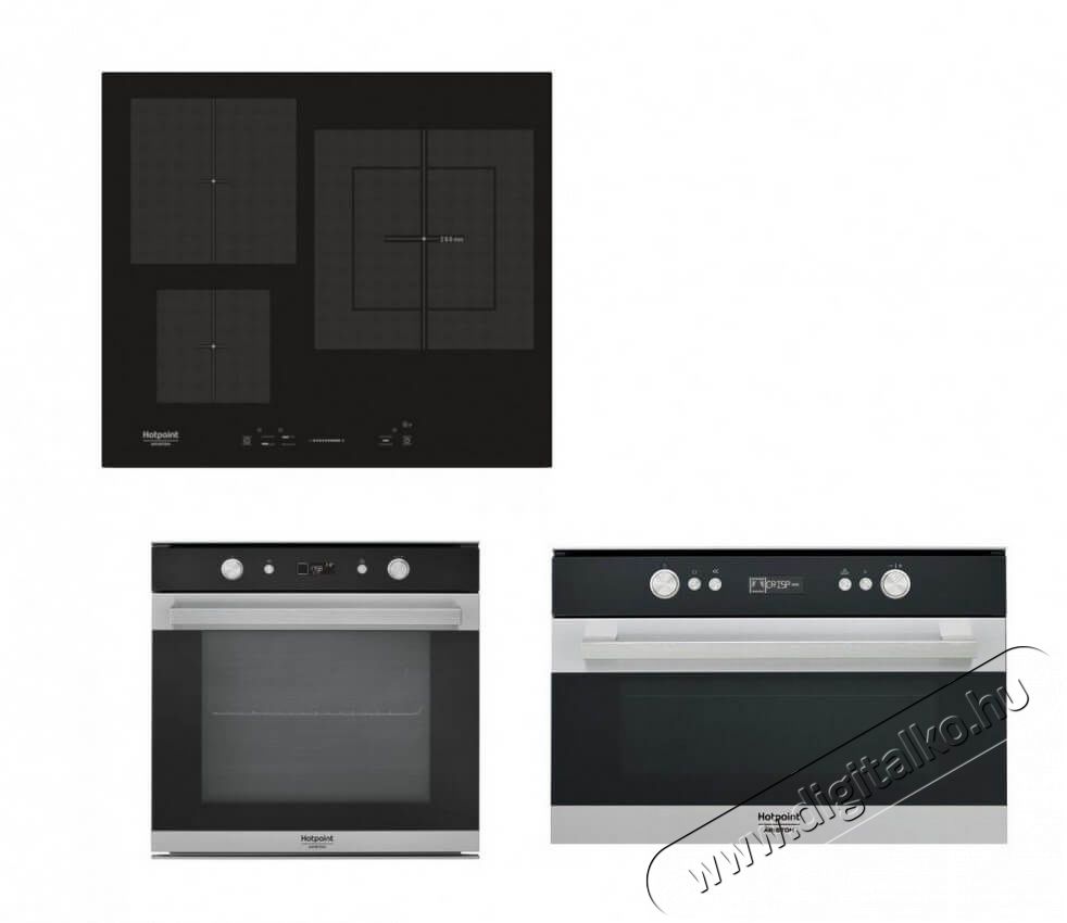 Hotpoint Ariston FI7 861 SH IX HA + MD 764 IX HA + KIS 630 LD F beépíthető szett Konyhai termékek - Sütő-főzőlap, tűzhely (beépíthető) - Sütő-főzőlap szett (beépíthető) - 347733