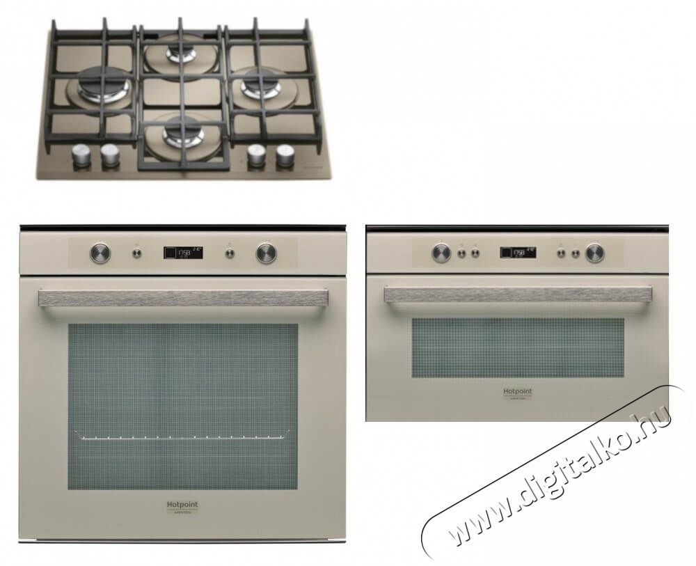 Hotpoint Ariston FI7 861 SH DS HA beépíthető sütő + TQG 641 /HA(DS) főzőlap + MD 764 DS HA mikrohullámú sütő Konyhai termékek - Sütő-főzőlap, tűzhely (beépíthető) - Sütő-főzőlap szett (beépíthető) - 347718