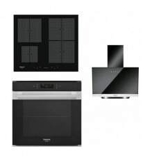 Hotpoint Ariston FI9 891 SP IX HA beépíthető sütő + KIS 641 F B indukciós főzőlap + HHVP 8.7F LT K páraelszívó Konyhai termékek - Sütő-főzőlap, tűzhely (beépíthető) - Sütő-főzőlap szett (beépíthető) - 347731