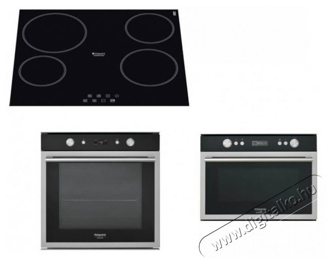 Hotpoint Ariston FI6 864 SH IX HA + KIA 640 C + MP 664 IX HA beépíthető szett Konyhai termékek - Sütő-főzőlap, tűzhely (beépíthető) - Sütő-főzőlap szett (beépíthető) - 347738