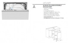 Hotpoint Ariston LST 41677 Mosogatógép Konyhai termékek - Mosogatógép - Keskeny (45cm-ig) beépíthető mosogatógép - 281119
