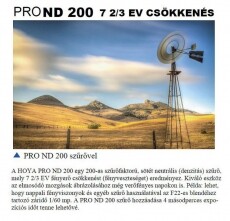 Hoya Pro ND200 szürke szűrő 58mm Fotó-Videó kiegészítők - Szűrő - ND szűrő - 295064
