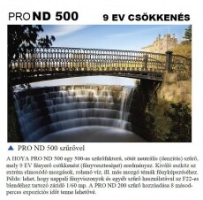 Hoya Pro ND500 szürke szűrő 58mm Fotó-Videó kiegészítők - Szűrő - ND szűrő - 294999