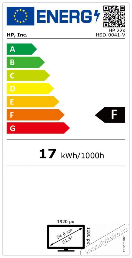 HP 21,5 6ML40AA 22x full HD LED VGA HDMI monitor Iroda és számítástechnika - Monitor - Monitor - 380120