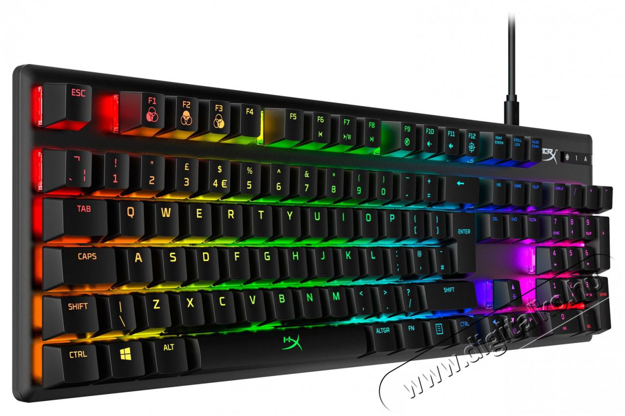 HP HyperX Alloy Origins (HyperX red) UK Vil&aacute;g&iacute;t&oacute; mechanikus gamer billentyűzet Iroda &eacute;s sz&aacute;m&iacute;t&aacute;stechnika - Billentyűzet / billentyűzet szett - Vezet&eacute;kes - 392502