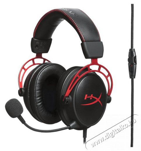 HP HyperX Cloud Alpha 3,5 Jack fekete-vörös gamer headset Audio-Video / Hifi / Multimédia - Fül és Fejhallgatók - Fejhallgató mikrofonnal / headset - 389755