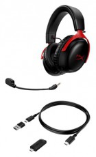 HP HyperX Cloud III Wireless fekete-piros gamer headset Audio-Video / Hifi / Multimédia - Fül és Fejhallgatók - Fejhallgató mikrofonnal / headset - 496867