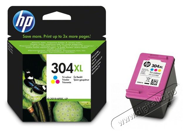 HP N9K07AE (304XL) háromszínű XL tintapatron Iroda és számítástechnika - Nyomtató - Kiegészítő - 398008