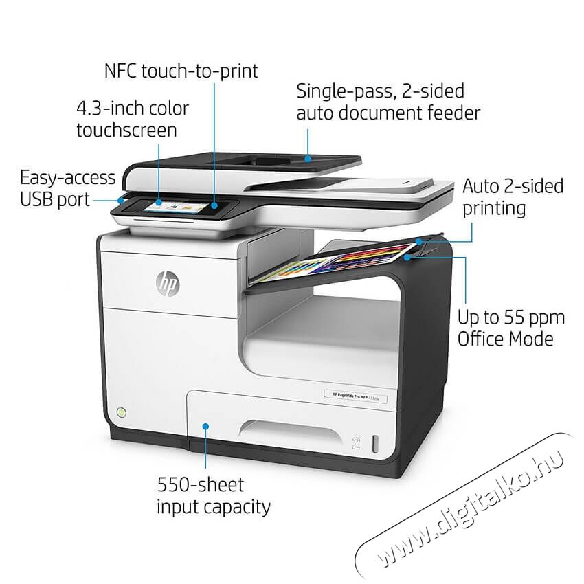 HP PageWide Pro 477dw (D3Q20B) színes multifunkciós tintasugaras nyomtató Iroda és számítástechnika - Nyomtató - Multifunkciós (tintasugaras) - 317875