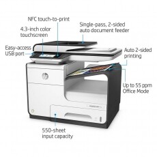 HP PageWide Pro 477dw (D3Q20B) színes multifunkciós tintasugaras nyomtató Iroda és számítástechnika - Nyomtató - Multifunkciós (tintasugaras) - 317875