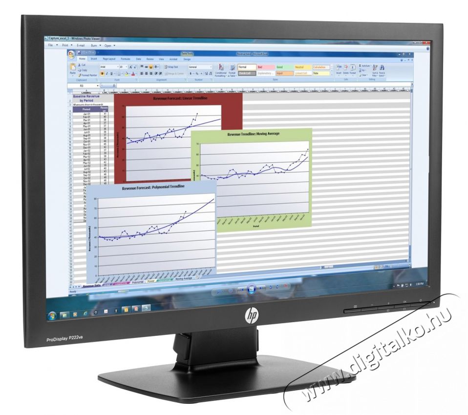 HP 21,5" ProDisplay P222va DPP Full HD LED monitor Iroda és számítástechnika - Monitor - Monitor - 323348
