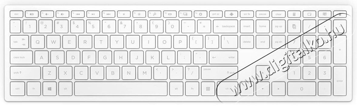 HP Pavilion 600 vezeték nélküli billentyűzet - fehér Iroda és számítástechnika - Billentyűzet / billentyűzet szett - Vezeték nélküli - 367620