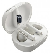 HP Poly Voyager Free 60+ True Wireless Bluteooth fehér fülhallgató Audio-Video / Hifi / Multimédia - Fül és Fejhallgatók - Fülhallgató - 516238