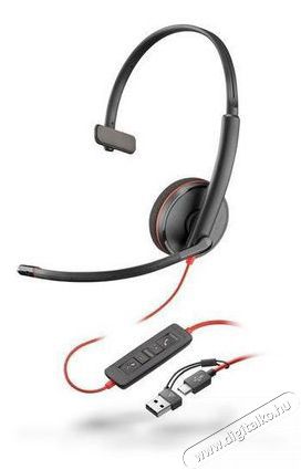 HP Poly Blackwire 3210 USB-C mono, USB-C/A adapter Audio-Video / Hifi / Multim&eacute;dia - F&uuml;l &eacute;s Fejhallgat&oacute;k - Fejhallgat&oacute; mikrofonnal / headset - 518771
