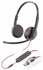 HP Poly Blackwire 3225 Stereo USB-C, 3,5mm, USB-C/A adapter (Bulk) Audio-Video / Hifi / Multimédia - Fül és Fejhallgatók - Fejhallgató mikrofonnal / headset - 518756