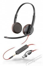 HP Poly Blackwire 3225 Stereo USB-C, 3,5mm, USB-C/A adapter Audio-Video / Hifi / Multimédia - Fül és Fejhallgatók - Fejhallgató mikrofonnal / headset - 518770