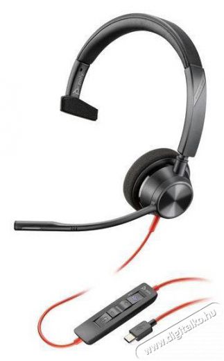 HP Poly Blackwire 3310 mono USB-C, USB-C/A adapter Audio-Video / Hifi / Multimédia - Fül és Fejhallgatók - Fülhallgató mikrofonnal / headset - 518766