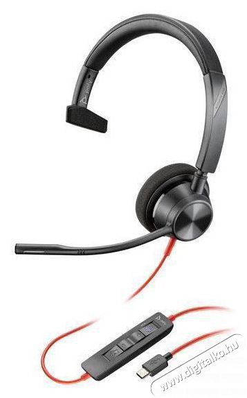 HP Poly Blackwire 3315 mono Microsoft Teams Certified USB-C, 3,5mm, USB-C/A adapter Audio-Video / Hifi / Multim&eacute;dia - F&uuml;l &eacute;s Fejhallgat&oacute;k - Fejhallgat&oacute; mikrofonnal / headset - 518765