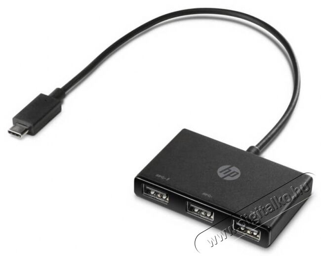 HP USB-C to USB-A Hub Iroda és számítástechnika - Notebook kiegészítő - USB hub / elosztó - 367615